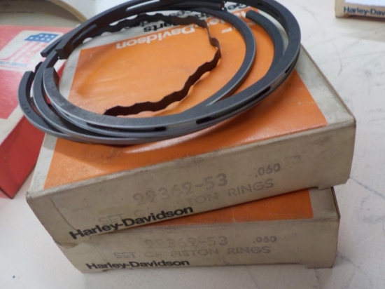 PANHEAD FL "NEW OLD STOCK IN BOX" 1953-64 PISTON RINGS .060 OS #22363-53